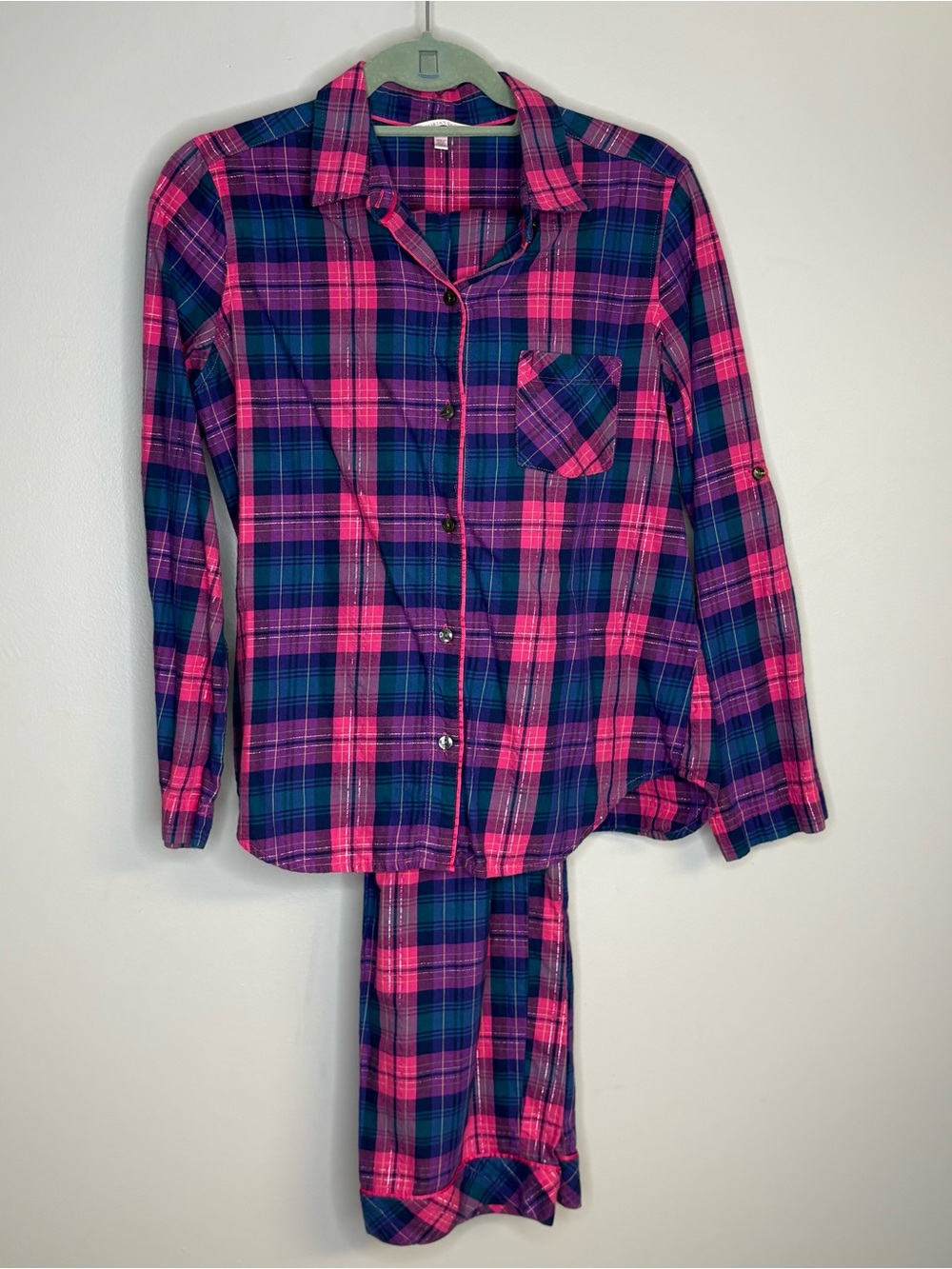 Victoria's Secret Pink and Purple Plaid women’s Pajama Set